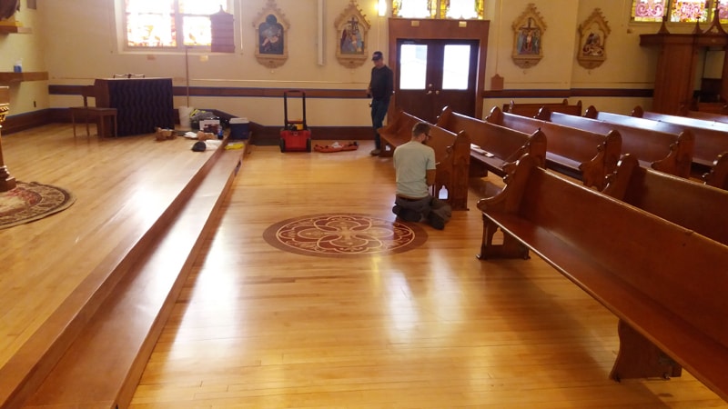 Installing Church Pews